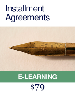 Installment Agreements e learning Course